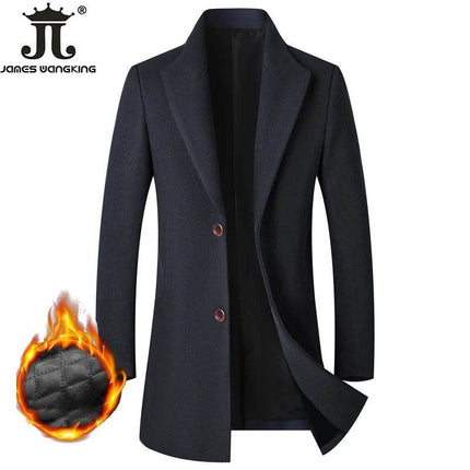 Men Business Casual Boutique Wool Trench Parka Outerwear - Outerwear - James Wangking - Mad Fly Essentials