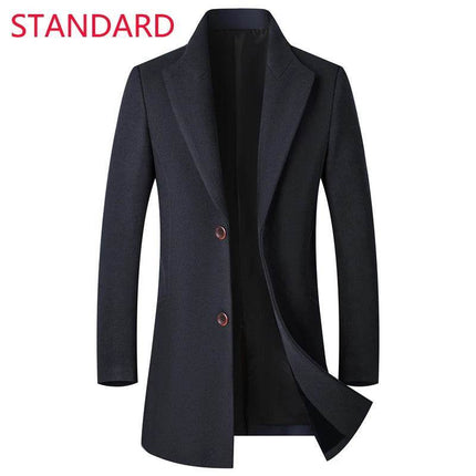Men Business Casual Boutique Wool Trench Parka Outerwear - Outerwear - James Wangking - Mad Fly Essentials