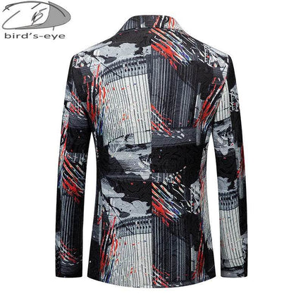 Men Business Casual Gradient Formal Blazer - Blazer - bird's - eye - Mad Fly Essentials