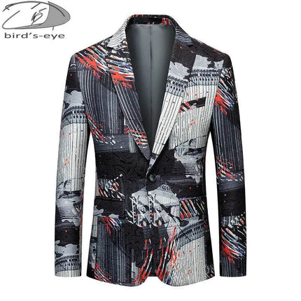 Men Business Casual Gradient Formal Blazer - Blazer - bird's - eye - Mad Fly Essentials