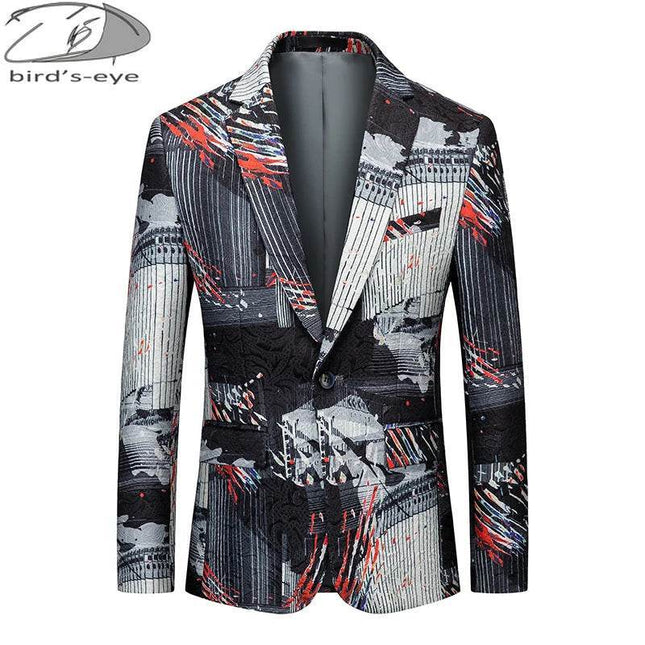 Men Business Casual Gradient Formal Blazer - Blazer - bird's - eye - Mad Fly Essentials