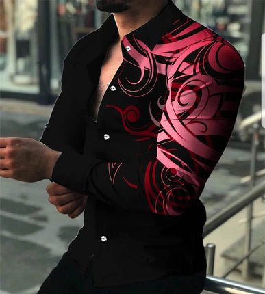 Men Business Casual Long Waved 3D Shirt - Mad Fly Essentials