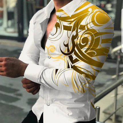 Men Business Casual Long Waved 3D Shirt - Shirt - BC - Mad Fly Essentials