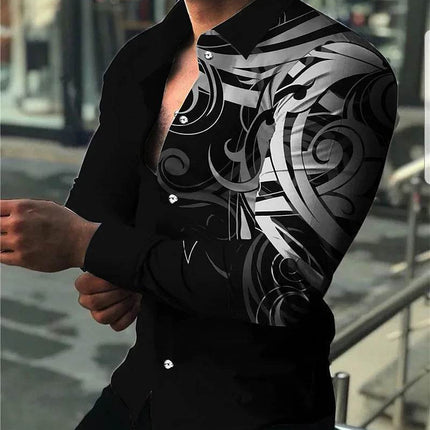 Men Business Casual Long Waved 3D Shirt - Shirt - BC - Mad Fly Essentials