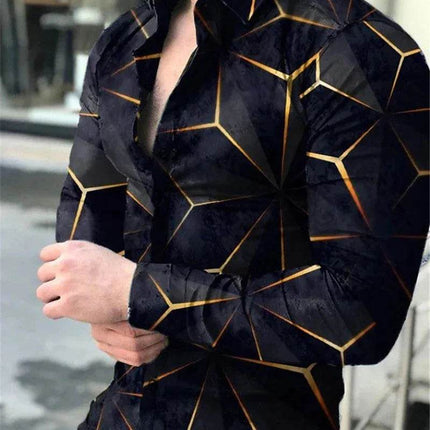 Men Business Casual Long Waved 3D Shirt - Shirt - BC - Mad Fly Essentials