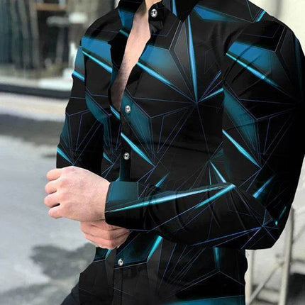 Men Business Casual Long Waved 3D Shirt - Shirt - BC - Mad Fly Essentials