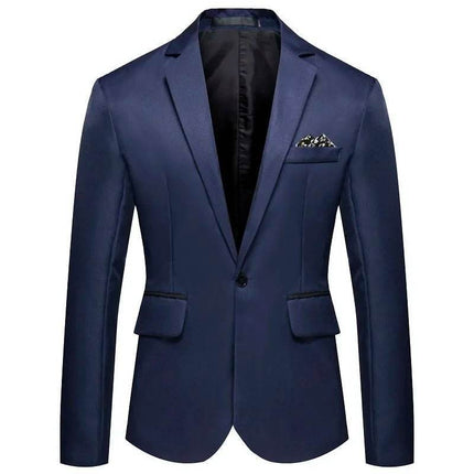 Men Business Casual No Iron Split Collar Office Blazer - Blazer - BC - Mad Fly Essentials