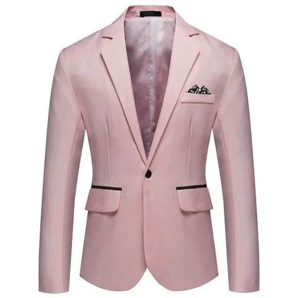 Men Business Casual No Iron Split Collar Office Blazer - Blazer - BC - Mad Fly Essentials