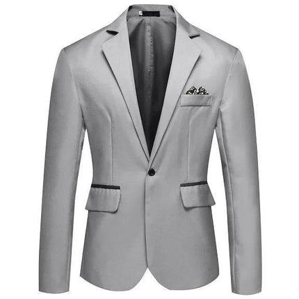 Men Business Casual No Iron Split Collar Office Blazer - Mad Fly Essentials