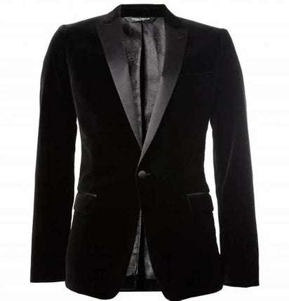 Men Business Casual Solid Black Blazer - Mad Fly Essentials