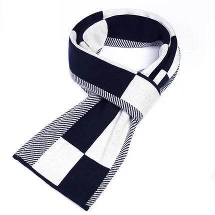 Business Casual Winter Knitted Plaid Scarf Men Accessories - Men Accessories - BC - Mad Fly Essentials