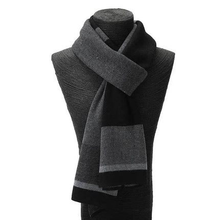 Business Casual Winter Knitted Plaid Scarf Men Accessories - Men Accessories - BC - Mad Fly Essentials