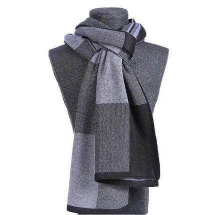 Business Casual Winter Knitted Plaid Scarf Men Accessories - Men Accessories - BC - Mad Fly Essentials