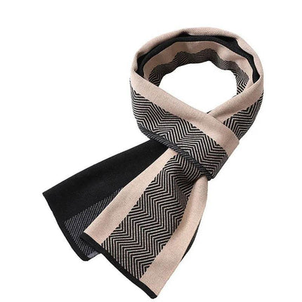 Business Casual Winter Knitted Plaid Scarf Men Accessories - Men Accessories - BC - Mad Fly Essentials