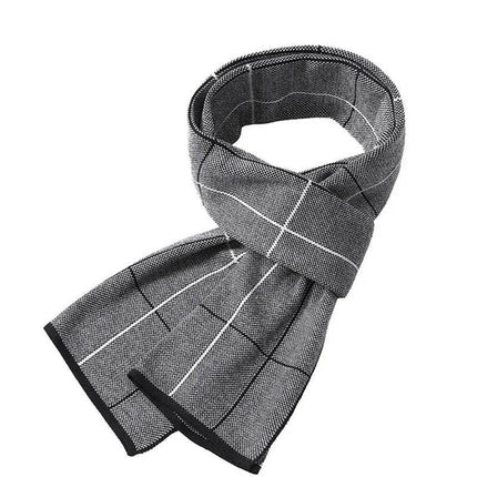 Business Casual Winter Knitted Plaid Scarf Men Accessories - Men Accessories - BC - Mad Fly Essentials
