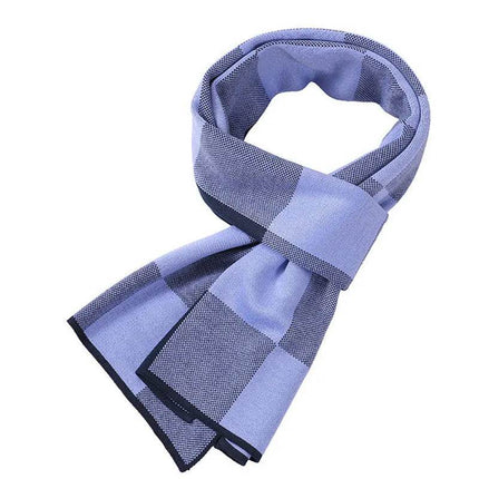 Business Casual Winter Knitted Plaid Scarf Men Accessories - Men Accessories - BC - Mad Fly Essentials