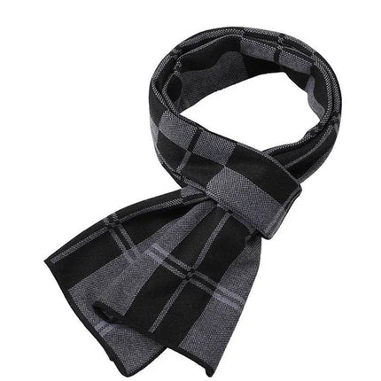 Business Casual Winter Knitted Plaid Scarf Men Accessories - Men Accessories - BC - Mad Fly Essentials