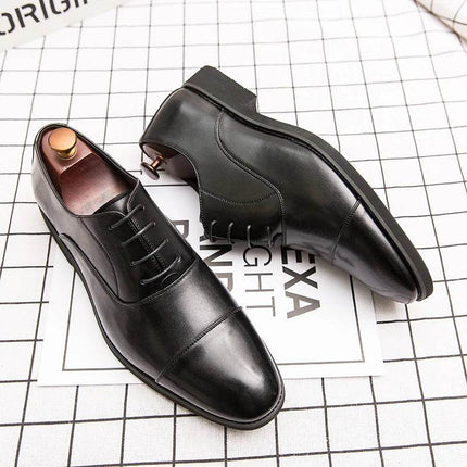 Men Business Oxford Leather Dress Loafers - Loafers - dudeli - Mad Fly Essentials