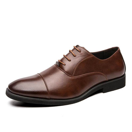 Men Business Oxford Leather Dress Loafers - Loafers - dudeli - Mad Fly Essentials