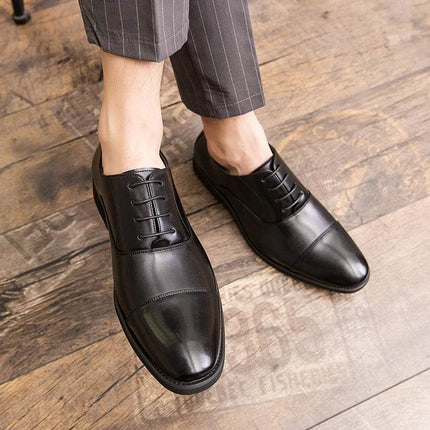 Men Business Oxford Leather Dress Loafers - Loafers - dudeli - Mad Fly Essentials