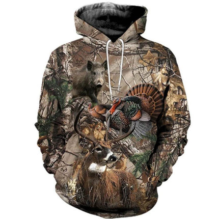 Men Camouflage Pullover Sweatshirt Animal 3D Hoodies - Mad Fly Essentials