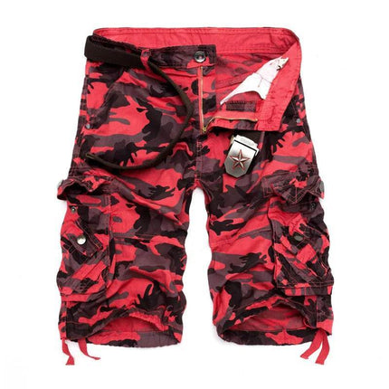 Men Camouflage Loose Fit Cargo Shorts - Cargo Shorts - MEGE KNIGHT - Mad Fly Essentials