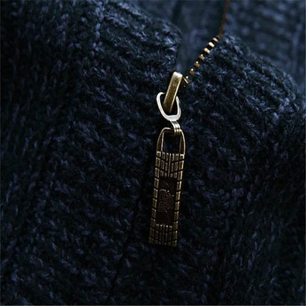 Men Cardigan Winter White Knitted Sweater - Sweater - ICPANS - Mad Fly Essentials