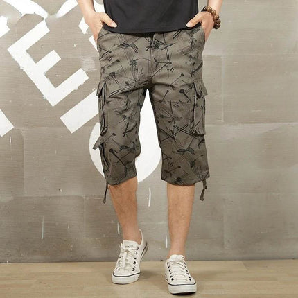 Men Casual Cropped Straight Beach Cargo Shorts - Cargo Shorts - Binsenfali - Mad Fly Essentials