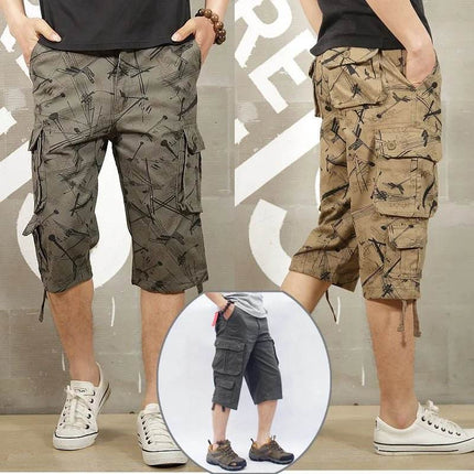 Men Casual Cropped Straight Beach Cargo Shorts - Cargo Shorts - Binsenfali - Mad Fly Essentials