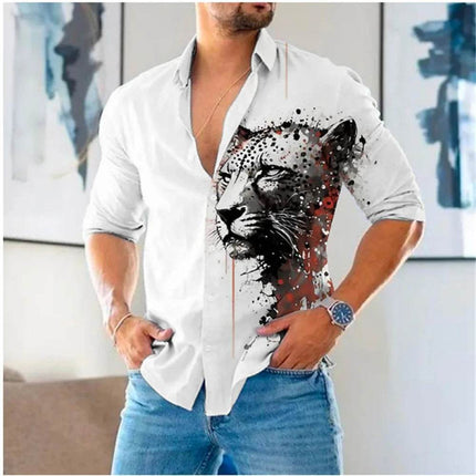 Men Casual Vacation Wear Floral Lapel Shirt - Shirt - Fanweilin - Mad Fly Essentials