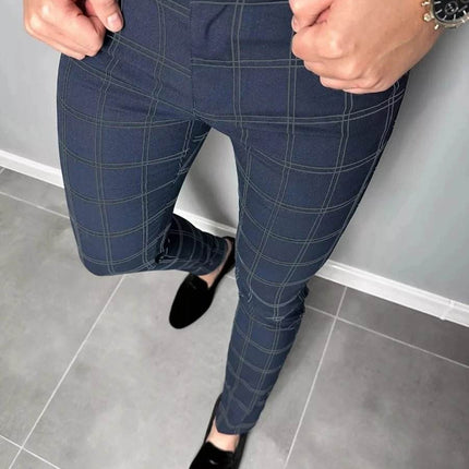 Men Checkered Fashion British Business Casual Pants - Pants - Toplimit - Mad Fly Essentials