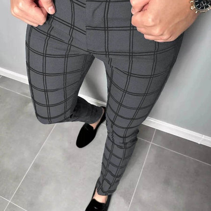 Men Checkered Fashion British Business Casual Pants - Pants - Toplimit - Mad Fly Essentials