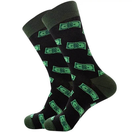 Men Combed 3D Funny Money Socks - Socks - Vogul - Mad Fly Essentials