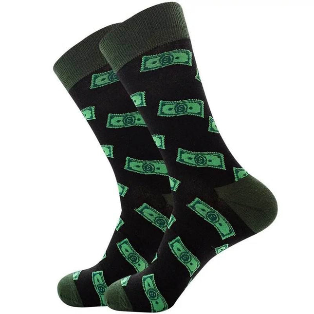 Men Combed 3D Funny Money Socks - Socks - Vogul - Mad Fly Essentials