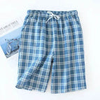 Blue plaid shorts