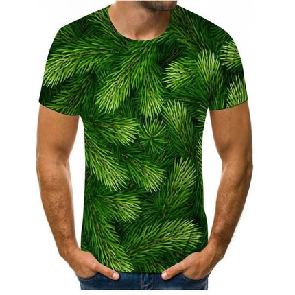 Men Crew Neck Floral 3D Summer Shirt - Shirt - Champrint - Mad Fly Essentials