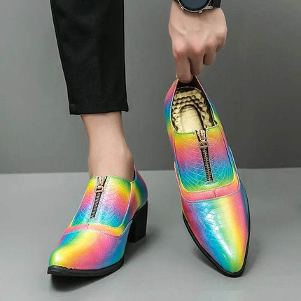 Men Crocodile Leather Rainbow Loafers - Loafers - Oein - Mad Fly Essentials