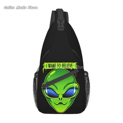 Men Crossbody Alien Triangle Lotus Backpack - Backpack - MoonBiffy - Mad Fly Essentials