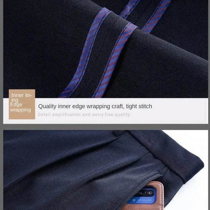 Men Double Pleated High - Waist Formal Pants - Pants - ICPANS - Mad Fly Essentials