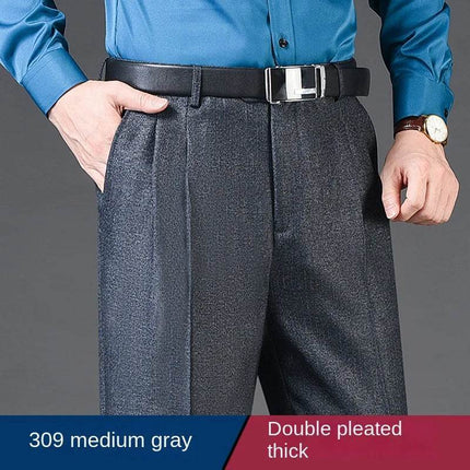 Men Double Pleated High - Waist Formal Pants - Pants - ICPANS - Mad Fly Essentials
