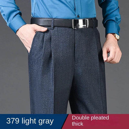 Men Double Pleated High - Waist Formal Pants - Pants - ICPANS - Mad Fly Essentials
