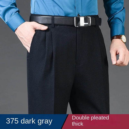 Men Double Pleated High - Waist Formal Pants - Pants - ICPANS - Mad Fly Essentials