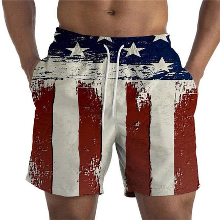 Men Drawstring National Flag US UK Swimwear Boardshorts - Boardshorts - Beach Fellow - Mad Fly Essentials