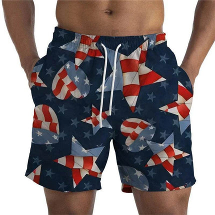 Men Drawstring National Flag US UK Swimwear Boardshorts - Boardshorts - Beach Fellow - Mad Fly Essentials