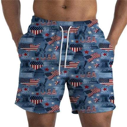 Men Drawstring National Flag US UK Swimwear Boardshorts - Boardshorts - Beach Fellow - Mad Fly Essentials