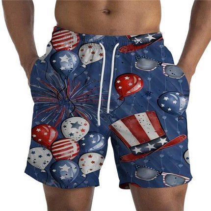 Men Drawstring National Flag US UK Swimwear Boardshorts - Boardshorts - Beach Fellow - Mad Fly Essentials