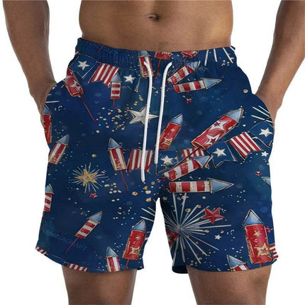 Men Drawstring National Flag US UK Swimwear Boardshorts - Boardshorts - Beach Fellow - Mad Fly Essentials