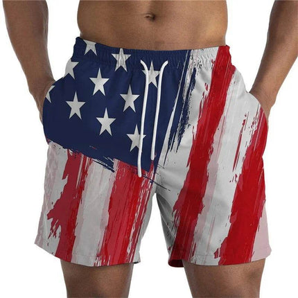 Men Drawstring National Flag US UK Swimwear Boardshorts - Boardshorts - Beach Fellow - Mad Fly Essentials