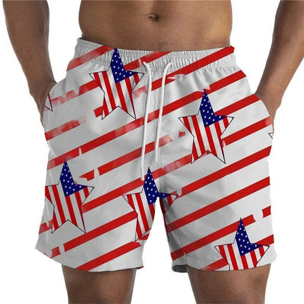 Men Drawstring National Flag US UK Swimwear Boardshorts - Boardshorts - Beach Fellow - Mad Fly Essentials
