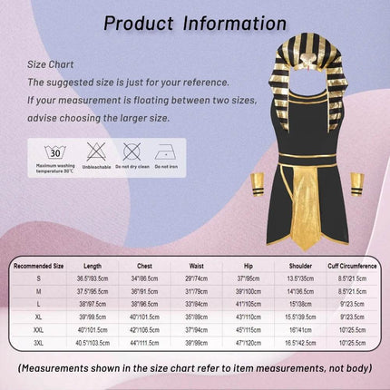 Men Egyptian Pharaoh King Costume Set - Costume Set - iEFiEL - Mad Fly Essentials